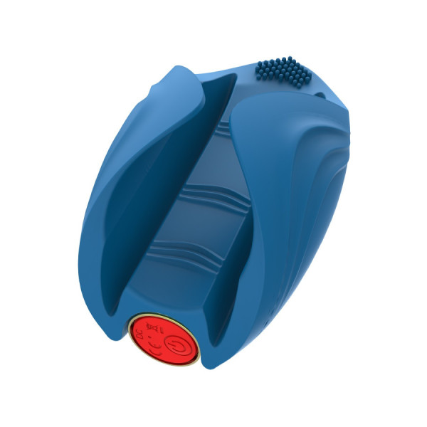 Masturbateur vibrant bleu en silicone, USB MILO 